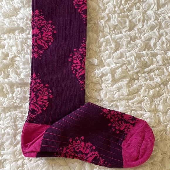 Pink & Purple Over the Knee Demask Socks - Picture 3 of 6